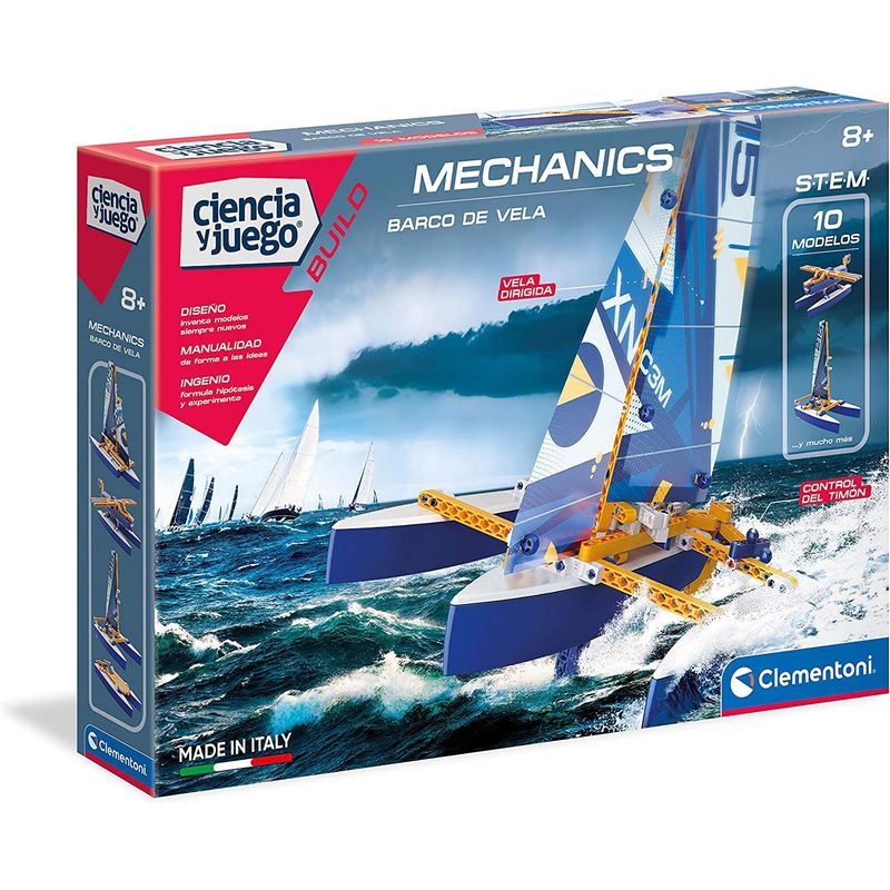 CLEMENTONI - Juego De Construcción Barcos Steam 10 Modelos Legoo Niños