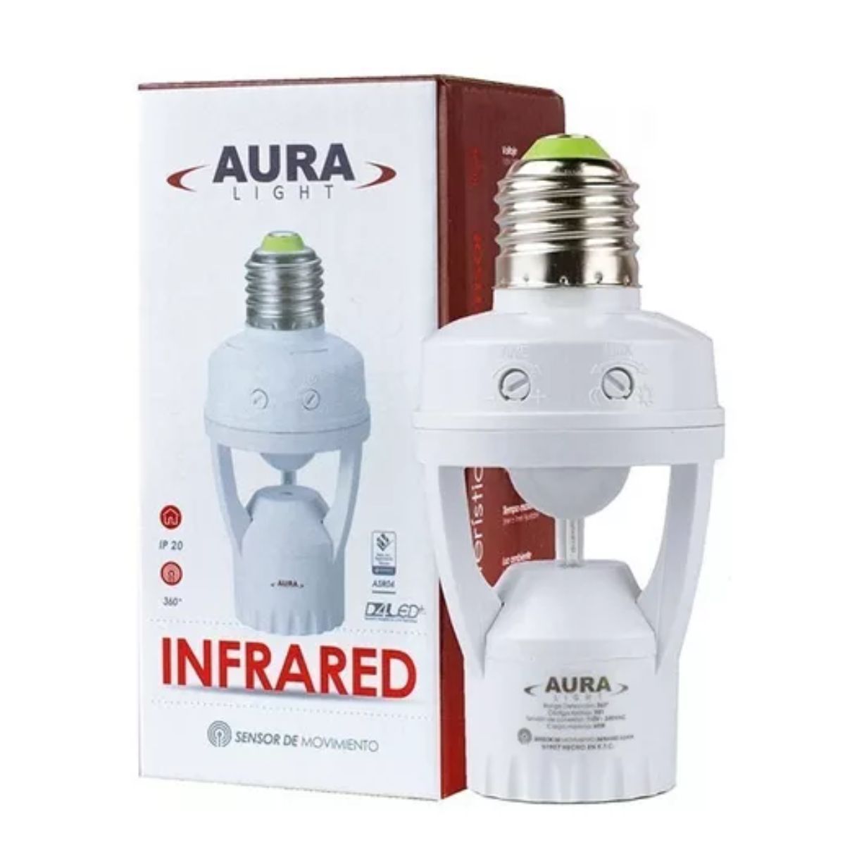 GENERICO - Sensor De Movimiento Infrarojo Portabombilla