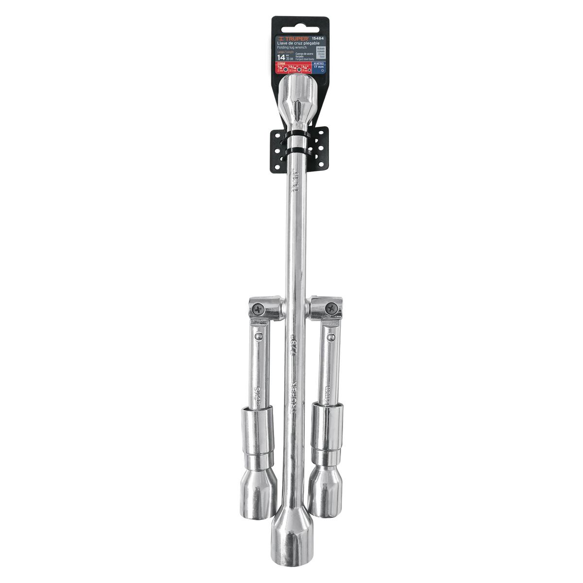 TRUPER - Llave De Cruz Para Auto, 14 , Plegable Trupper
