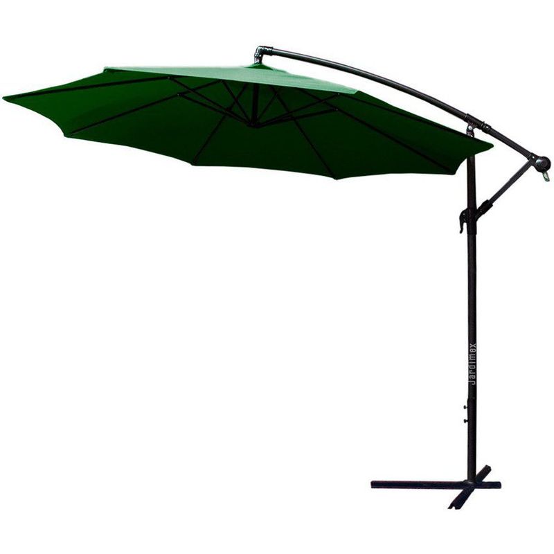 JARDIMEX - Parasol Sombrilla Quitasol  lateral 3 metros base verde Sombrilla-