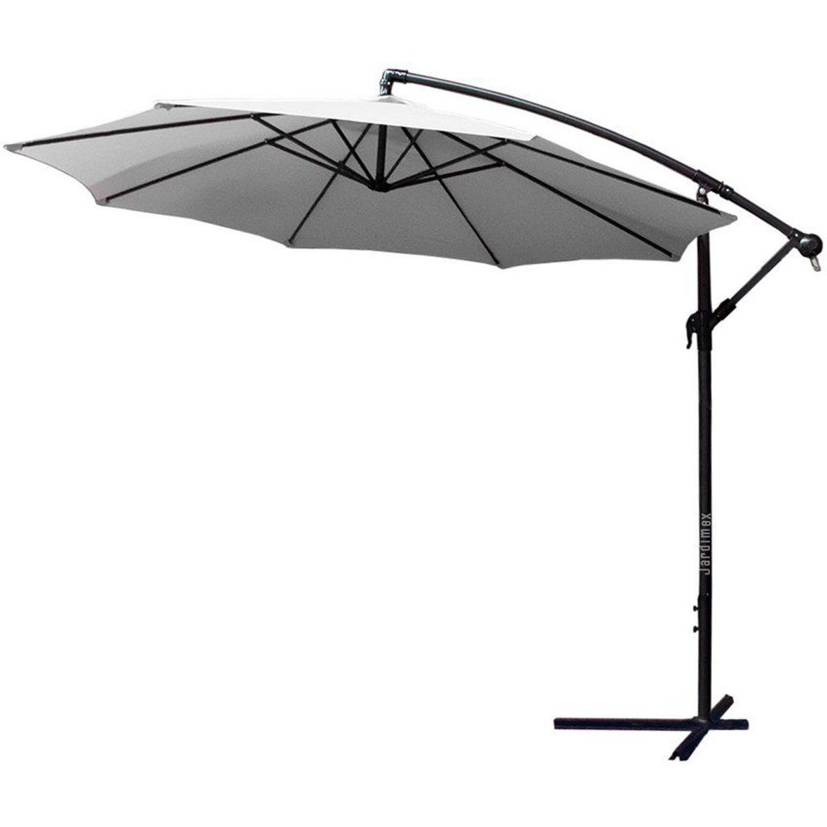 JARDIMEX - JARDINMEX - Sombrilla Parasol Para Jardin Quitasol Lateral De Aluminio Blanco 3 Metros