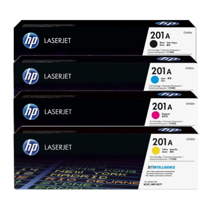 HP - Combo Cartucho de Toner HP 201A Negro y 201A Colores Original