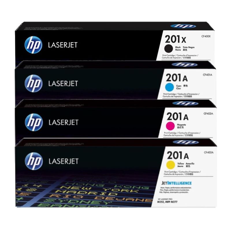 HP - Combo Cartucho de Toner HP 201X Negro y 201A Colores Original