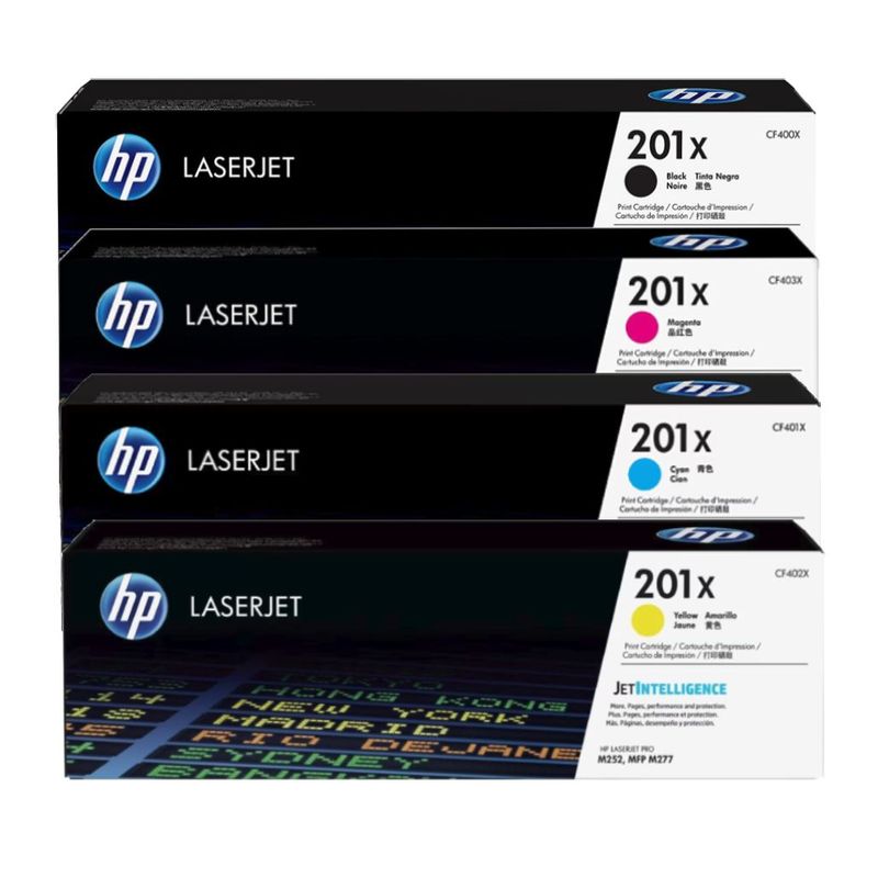 HP - Combo Cartucho de Toner HP 201X Negro y 201X Colores Original