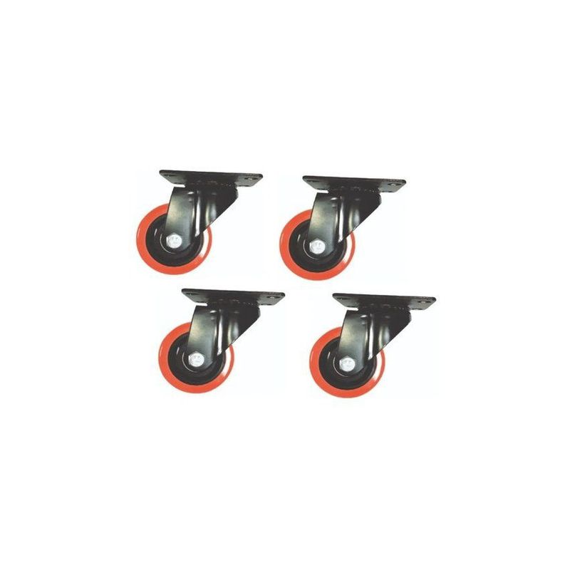 TOOLCRAFT - 4 unidades rodachines de pvc 2pg