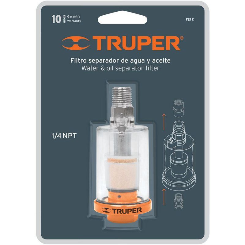 TRUPER - Filtro separador de agua y aceite truper