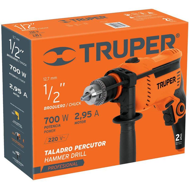 TRUPER - Taladro-percutor-12-profesional-700w-truper