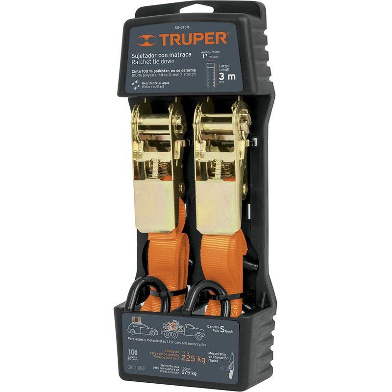 TRUPER - Eslinga con ratchet 675kg truper