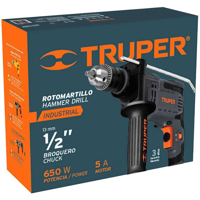 TRUPER - Taladro-percutor-12-industriales-650w-truper