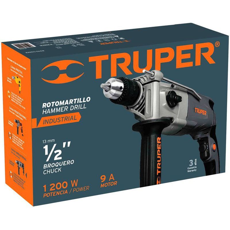 TRUPER - Taladro percutor 1/2" industriales 1,200w truper