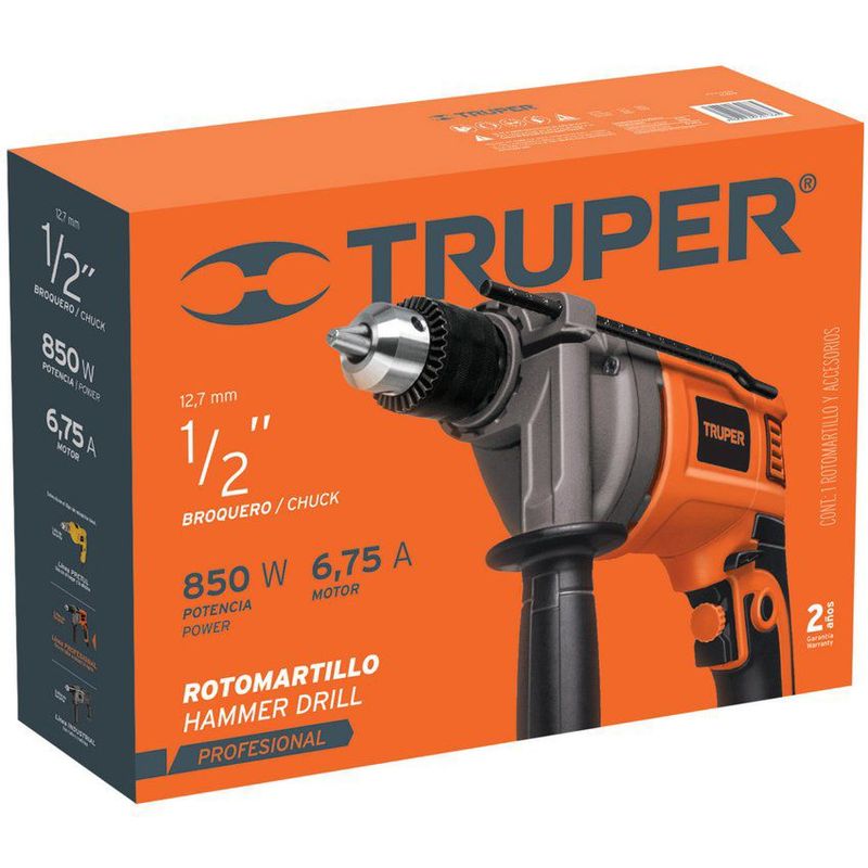TRUPER - Taladro-percutor-12-profesional-850w-truper