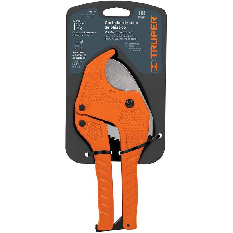 TRUPER - Cortador tipo tijera para tubo plastico 1 5/8" truper