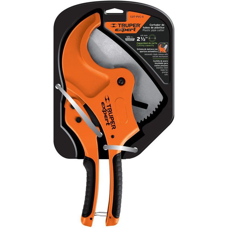 TRUPER - Cortador tipo tijera para tubo plastico profesional 2 1/2" truper