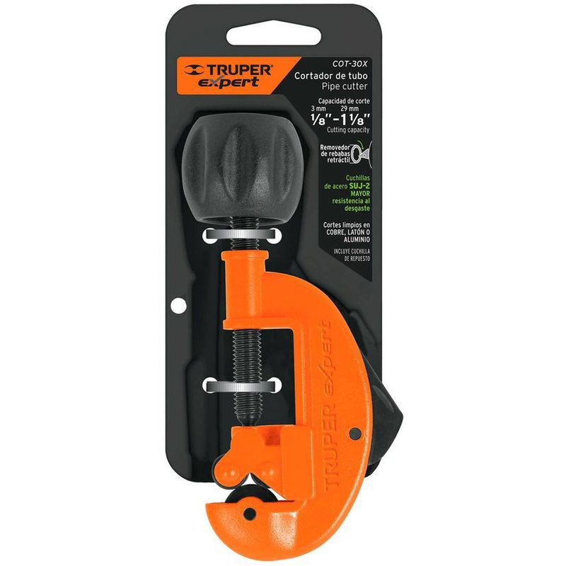 TRUPER - Cortador de tubo y rebordeador  1/8"-1 1/8"truper