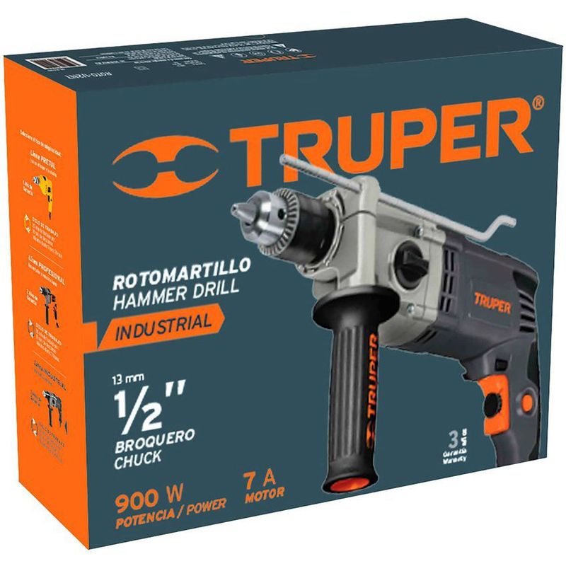 TRUPER - Taladro-percutor-12-industriales-900w-truper