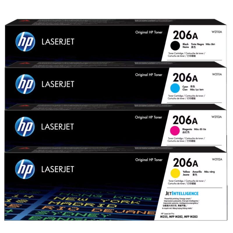HP - Combo Cartucho de Toner HP 206A Negro y 206A Colores Original