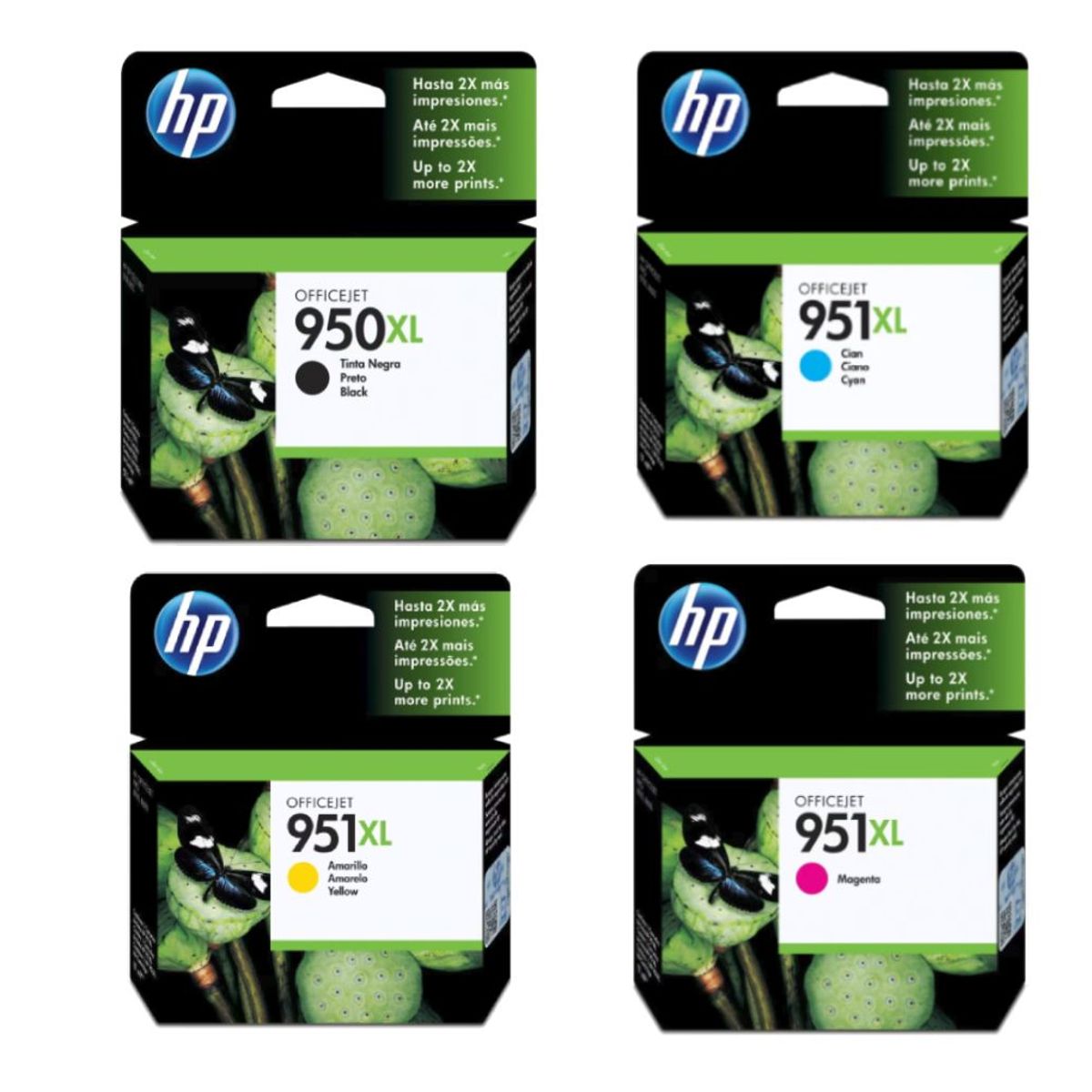 HP - Combo Cartucho de Tinta HP 950XL Negra y 951XL Colores Original