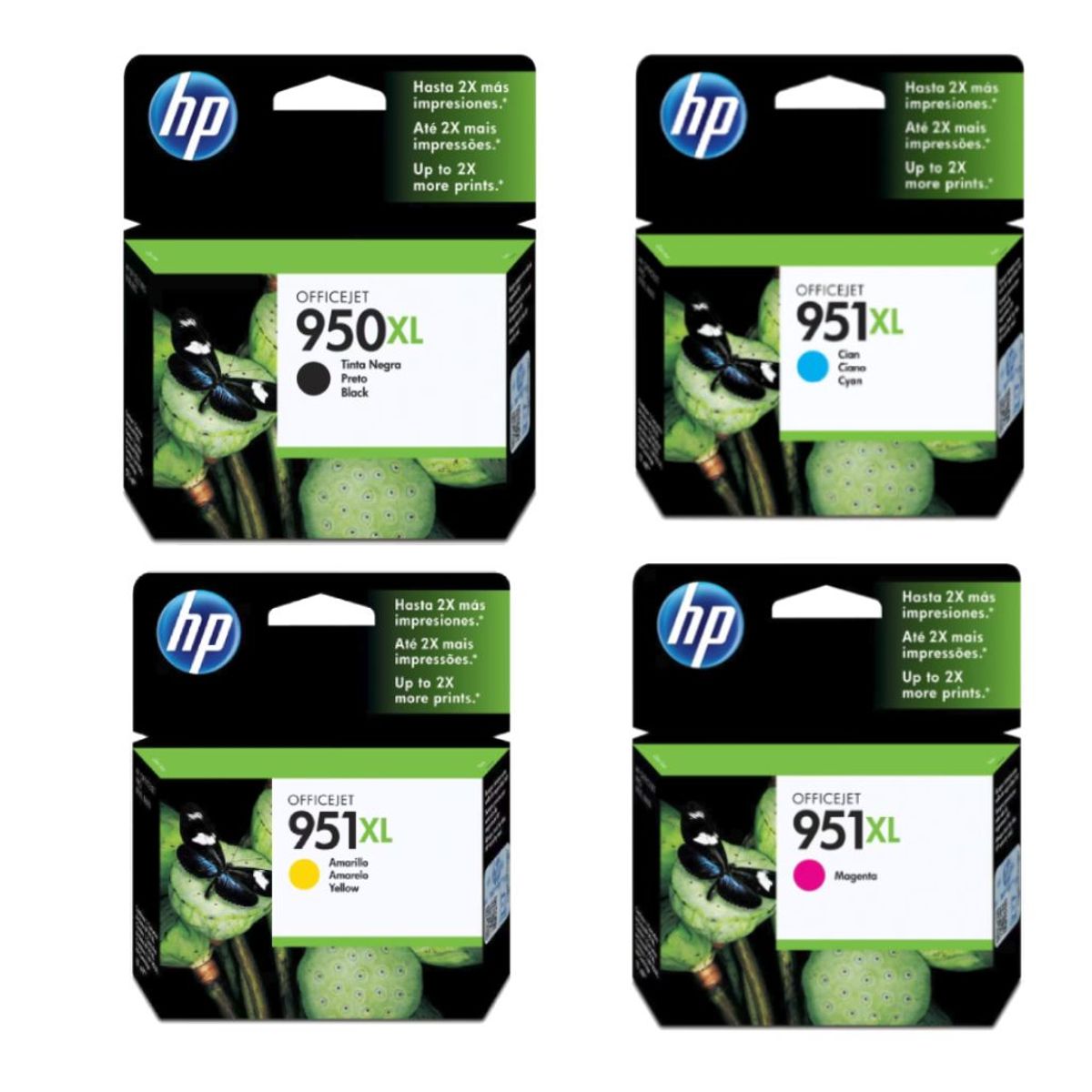 HP - Combo Cartucho de Tinta HP 950XL Negra y 951XL Colores Original