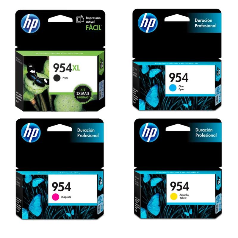 HP - Combo Cartucho de Tinta HP 954XL Negra y 954 Colores Original