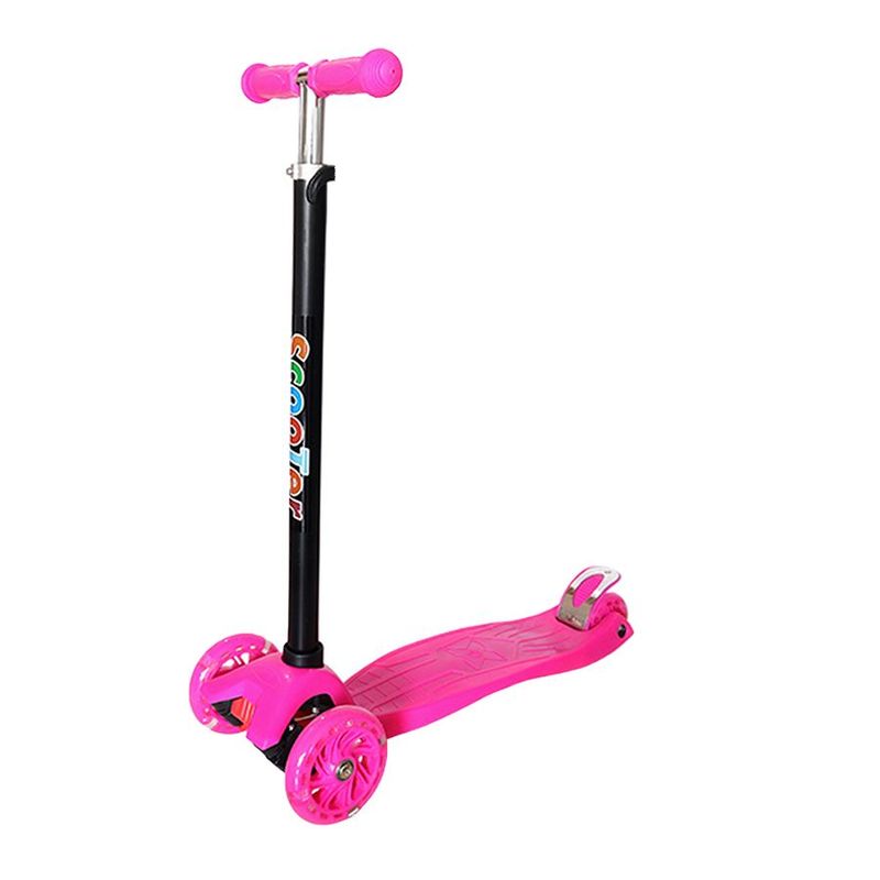 GENERICO - Monopatin scooter patineta para niños luces Wuilpy Rosado