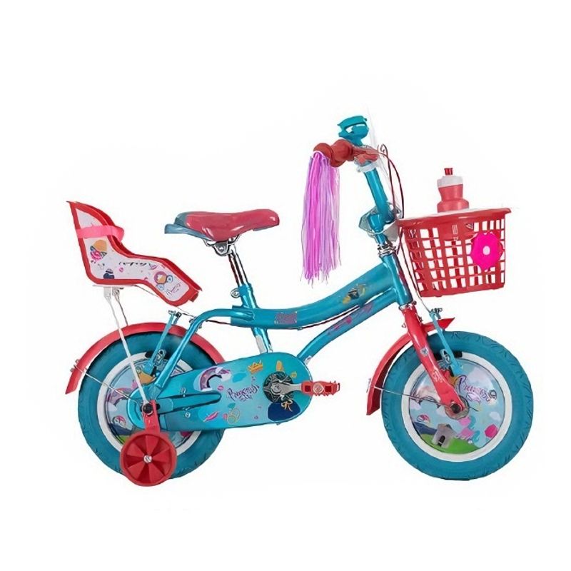 GW - Bicicleta para niñas rin 12 gw princess story 2-5 años azul