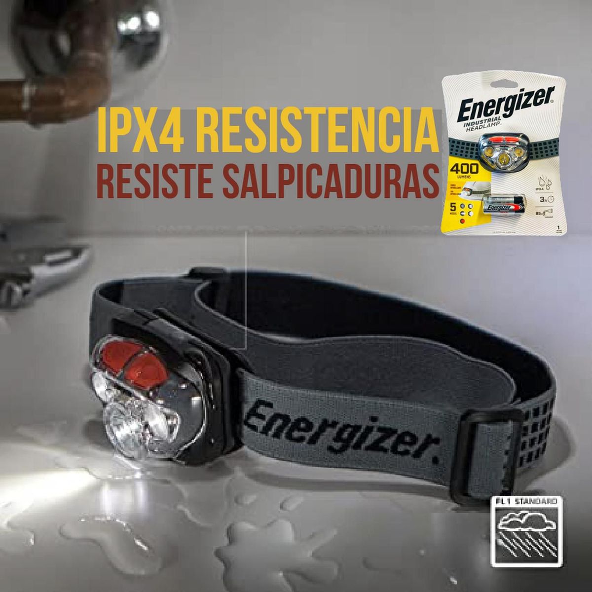 ENERGIZER - Linterna Manos Libres Energizer® de 400 Lúmenes