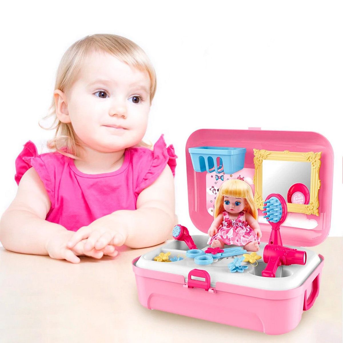 DAYOSHOP - Set De Maquillaje De Juguete Muñeca Maletin Para Niña