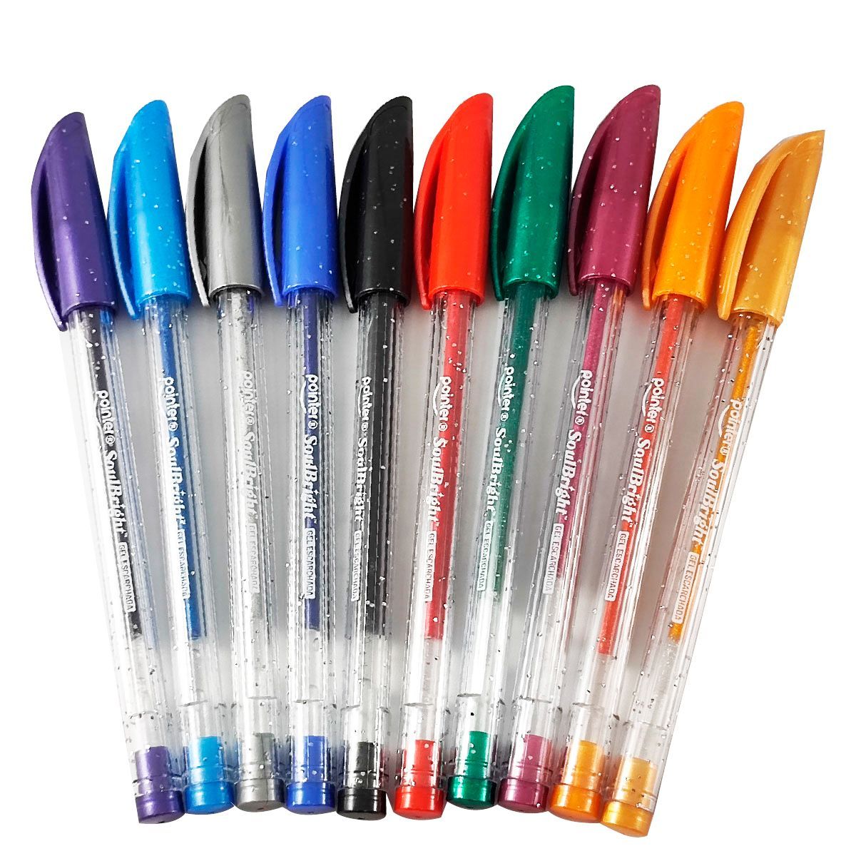 POINTER - Bolígrafo Escarchado Pointer, Tinta Gel x 10 Colores