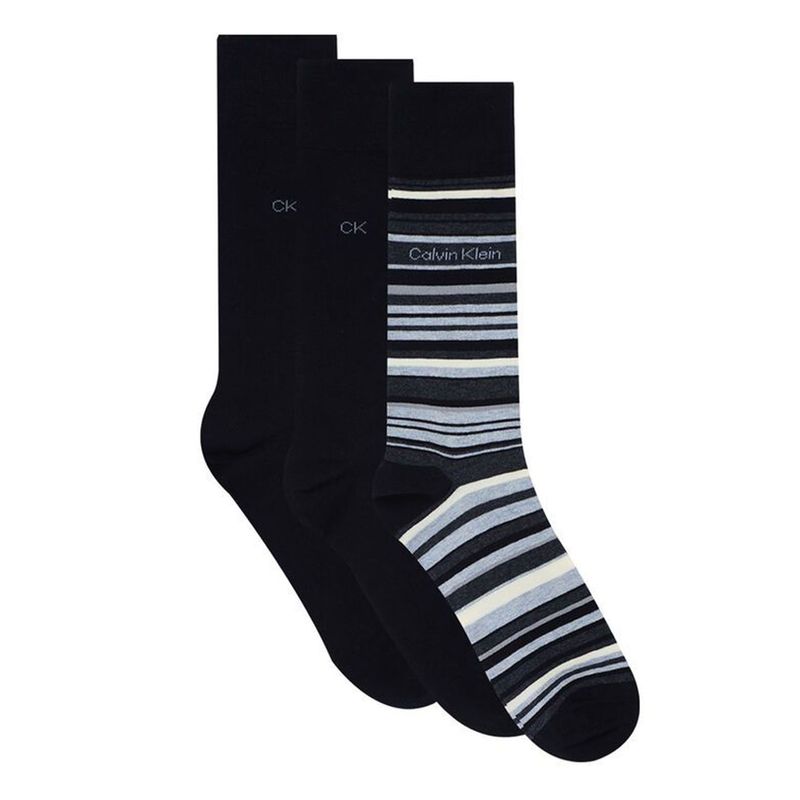 CALVIN KLEIN - Paquete De 3 Pares De Calcetines Con Rayas Calvin Klein