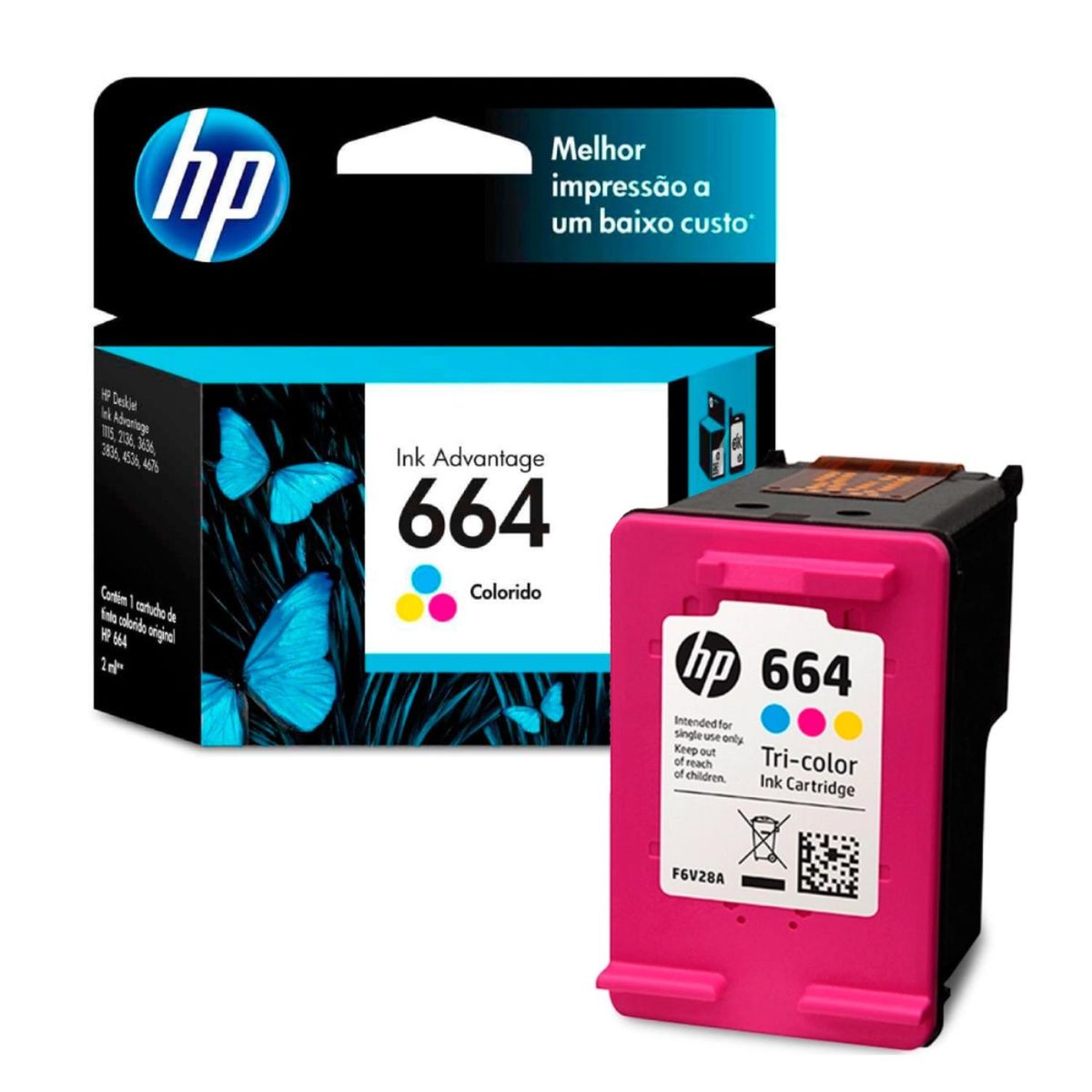 HP - Cartucho De Tinta Hp 664 Tricolor
