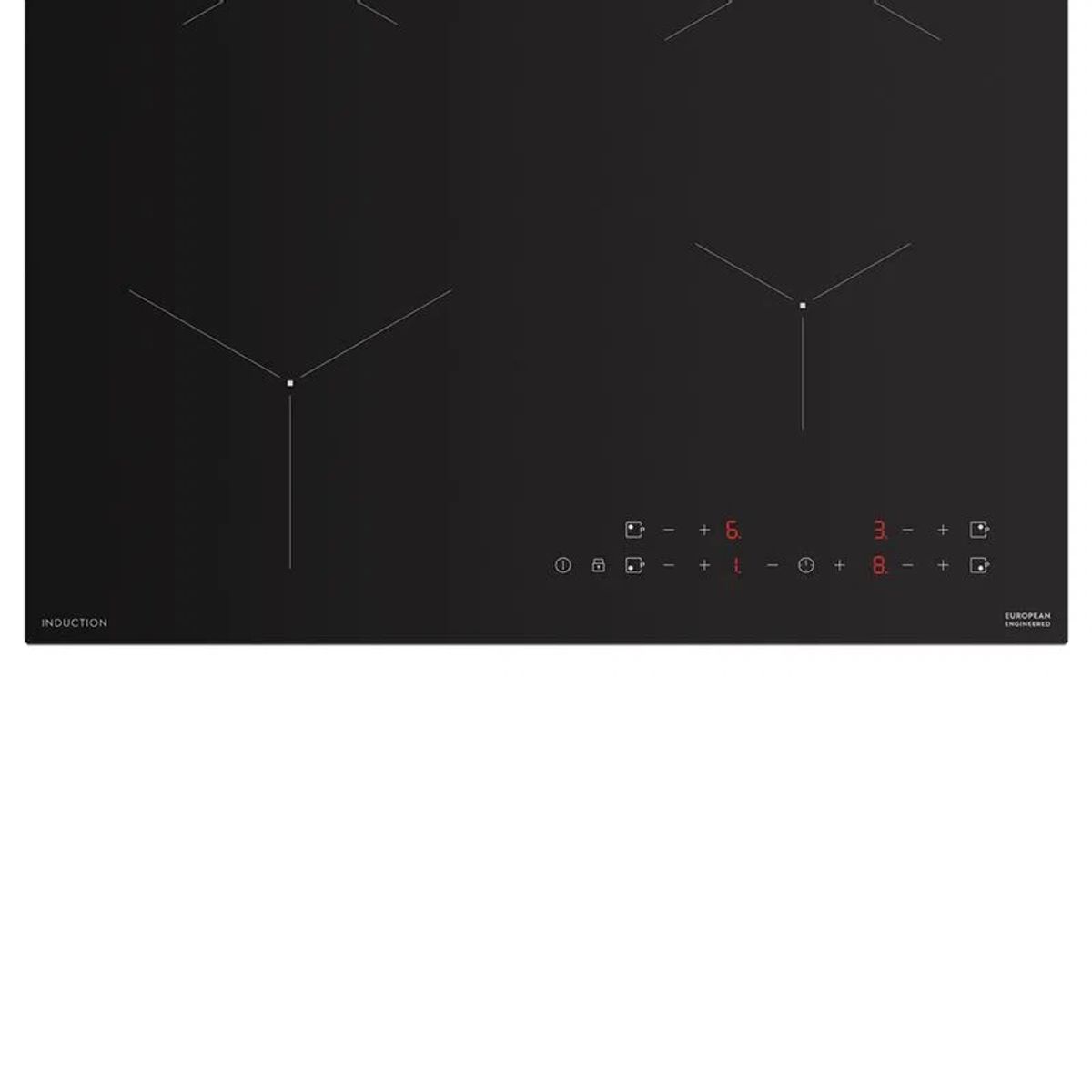 ELECTROLUX - Estufa de Empotrar Inducción Electrolux 4 Puestos Vitrocerámica Negra ETII60F7EOB