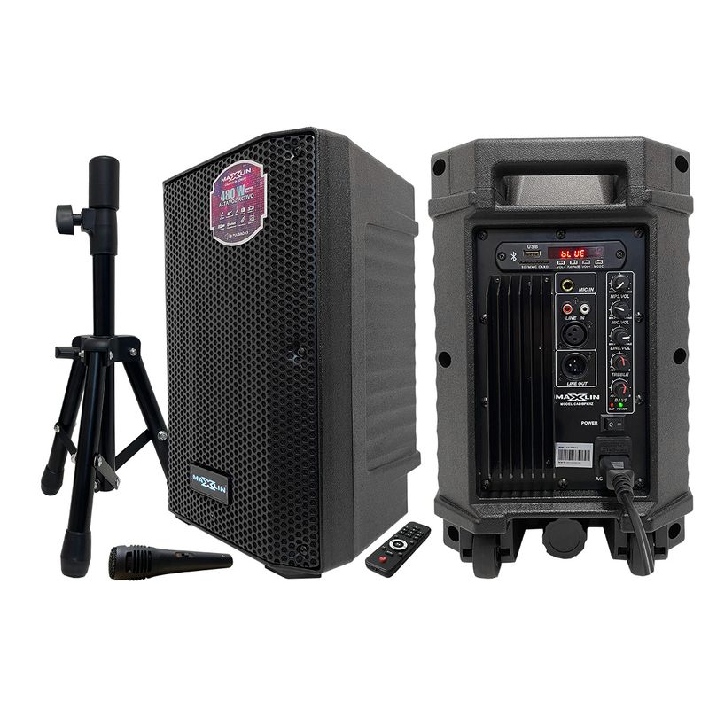MAXLIN - Cabina Activa 8 480w MAXLIN Bluetooth usb  radio FM