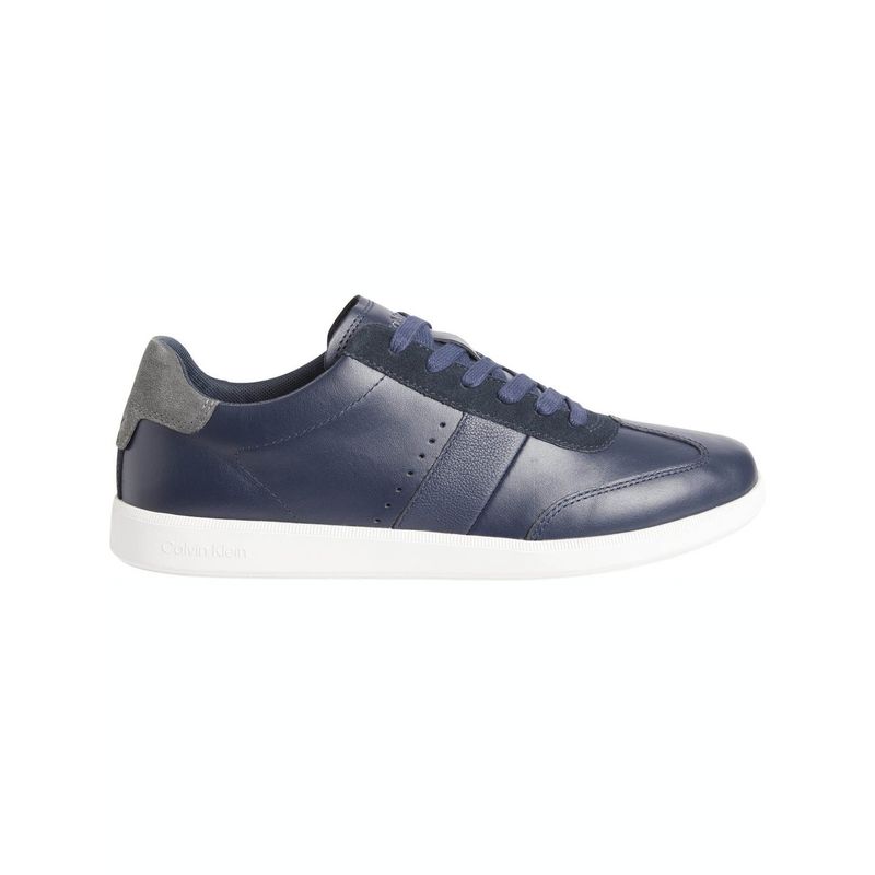 CALVIN KLEIN - Tenis Azul Oscuro Low Top Lace Up Lth Hombre Calvin Klein