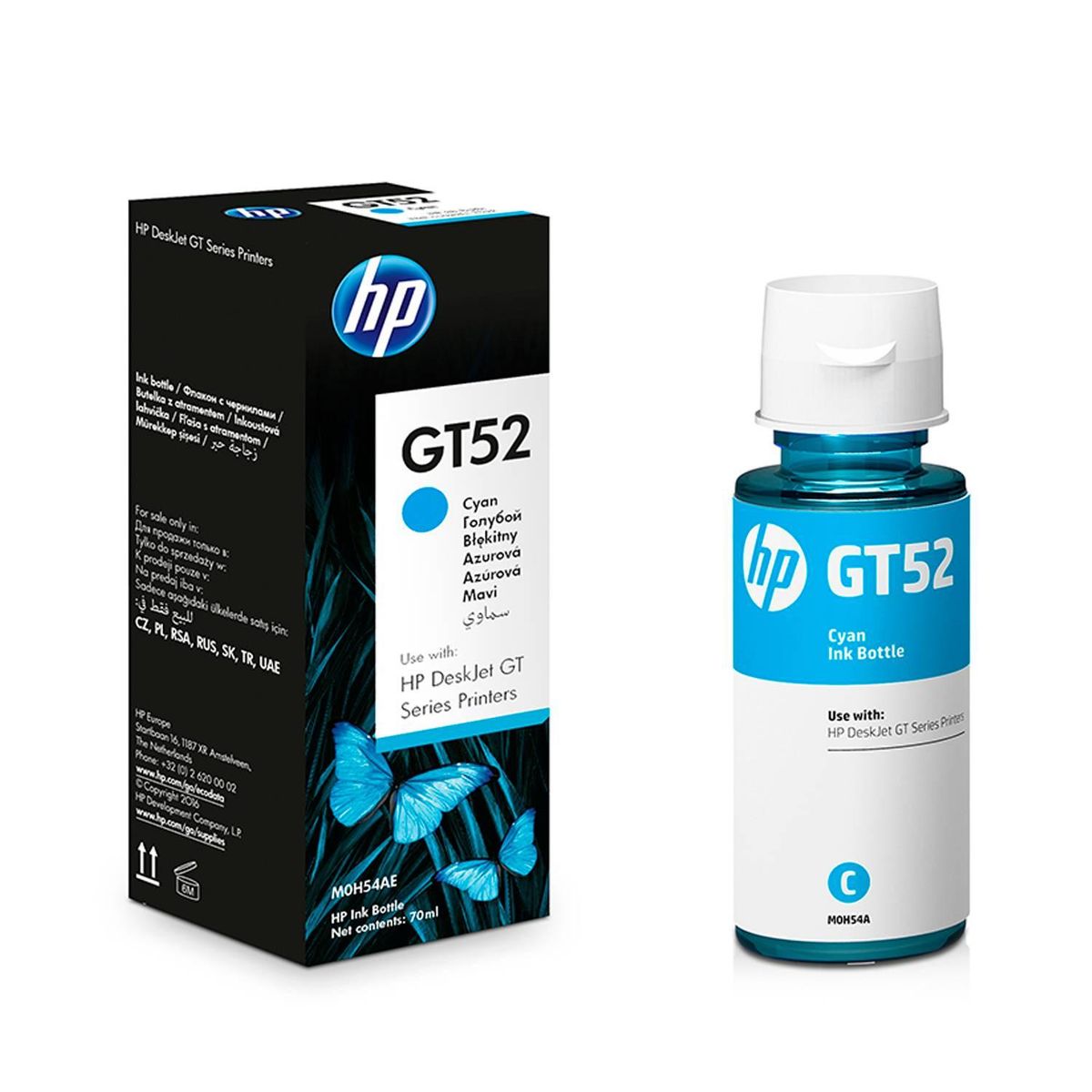 HP - Botella De Tinta Hp Gt52 Cian