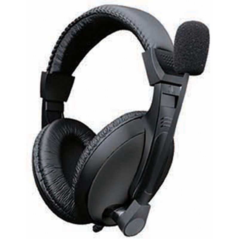 STARTEC - Audifonos Diadema Star Tec 3.5 Mm Negro Con Microfono St-Hp-81