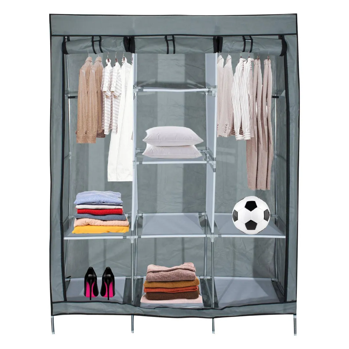 ONE PIXEL - Closet Armario Doble Desarmable Portatil Con Forro