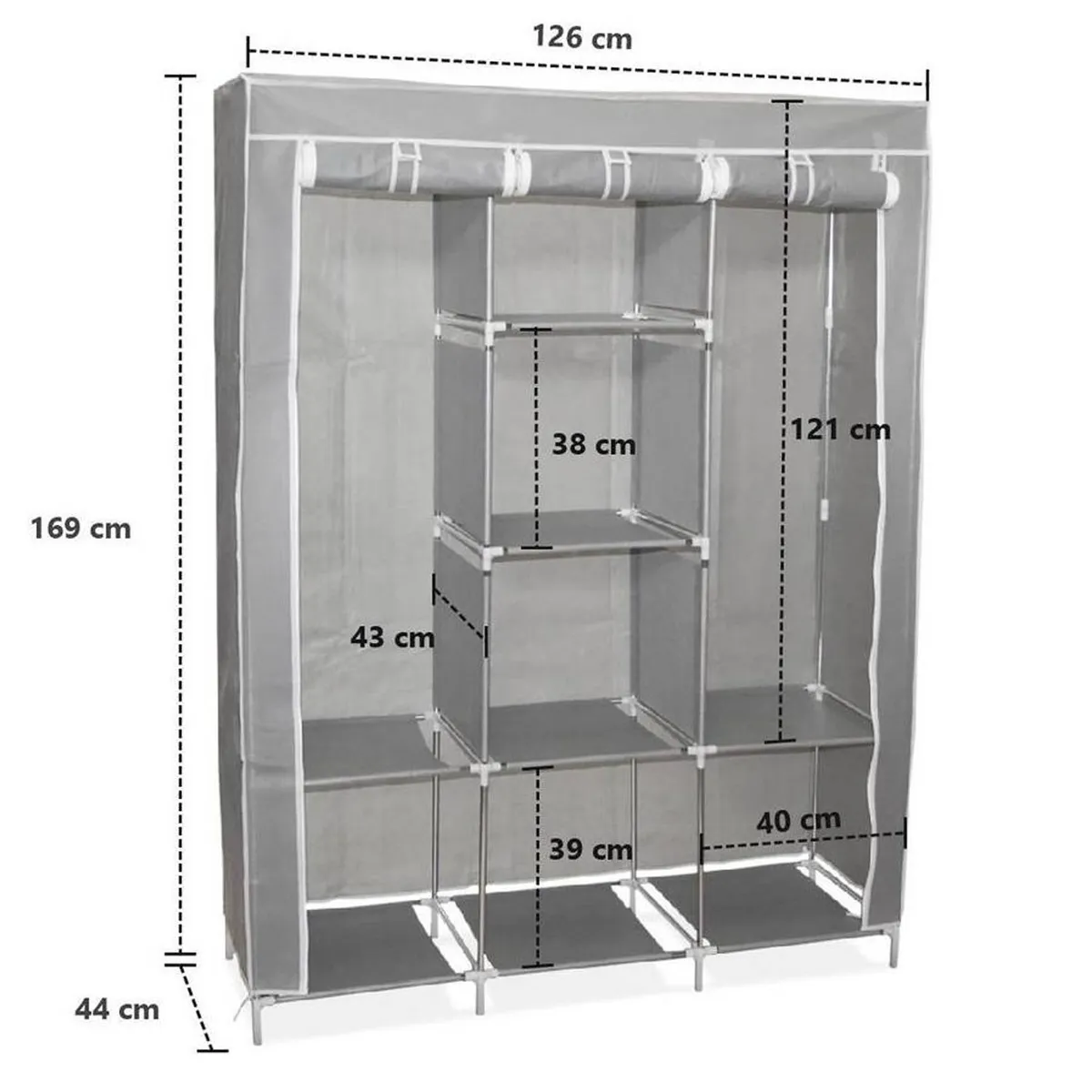 ONE PIXEL - Closet Armario Doble Desarmable Portatil Con Forro