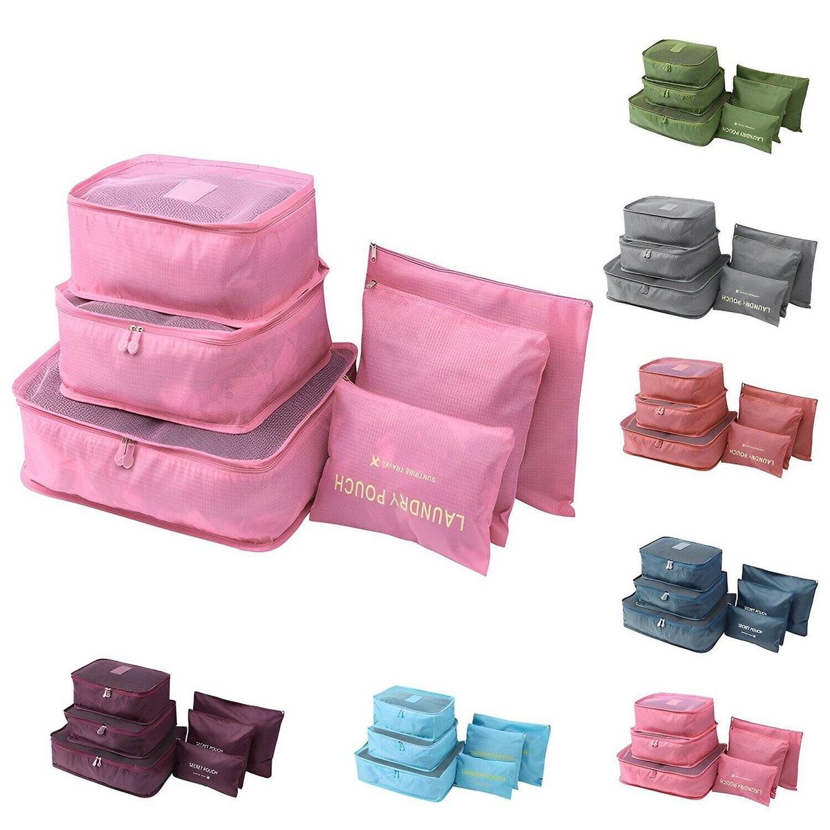 ONE PIXEL - Organizador De Equipaje Para Maleta Kit X6 Bolsas ONE PIXEL