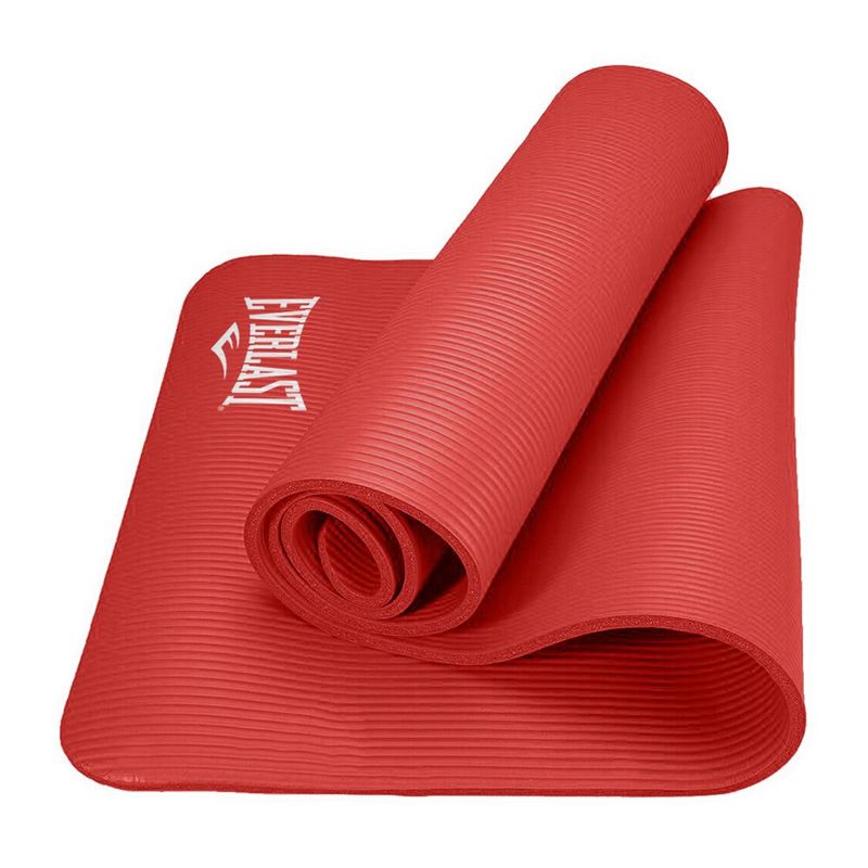 EVERLAST - Colchoneta de ejercicio yoga mat Everlast 15 mm rojo