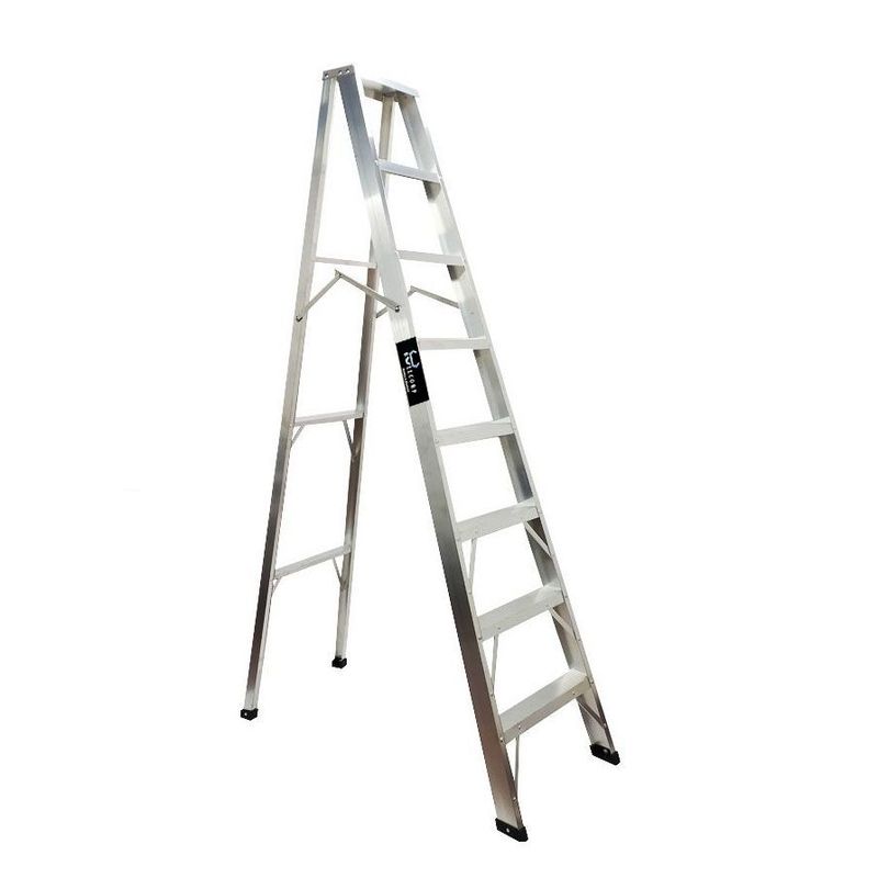 BULLDOG - ESCALERA TIJERA DE ALUMINIO 8 PASOS TIPO 1i BULLCORP DE COLOMBIA.