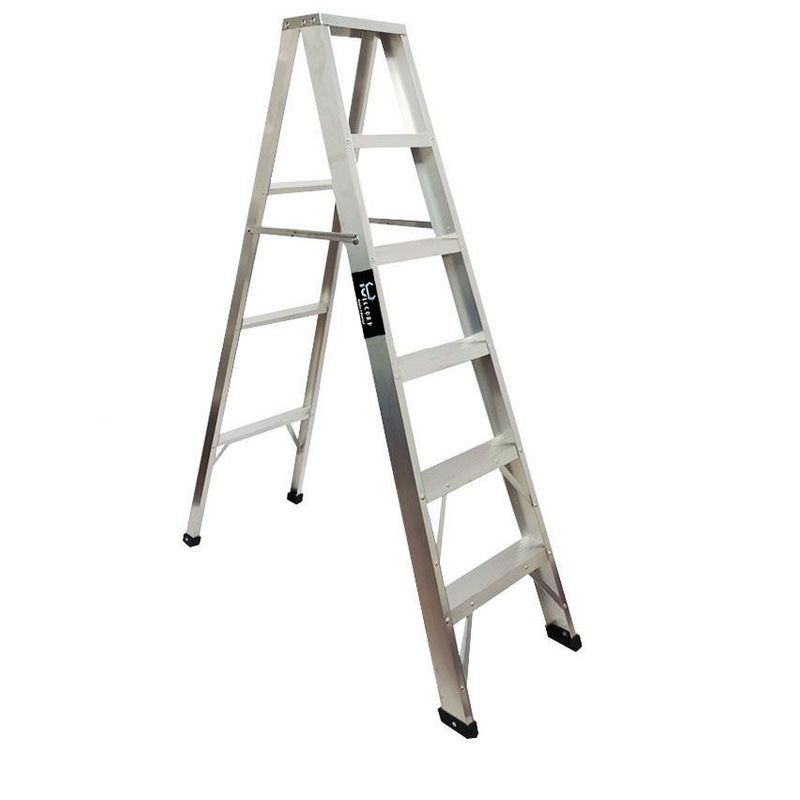 BULLDOG - ESCALERA TIJERA DE ALUMINIO 6 PASOS TIPO 1i BULLCORP DE COLOMBIA.
