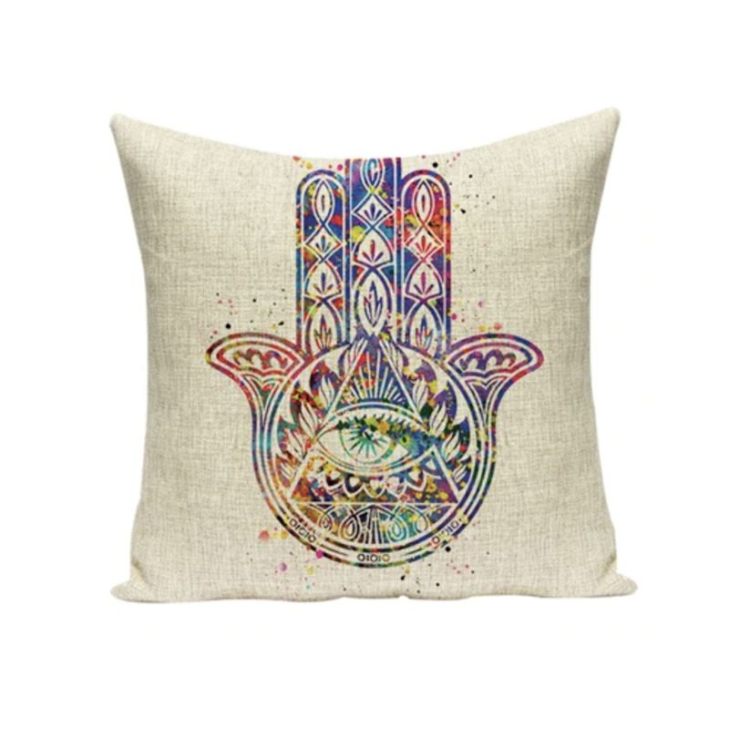 UBMD - Funda Almohada Estampado Acuarela Hamsa 14226.