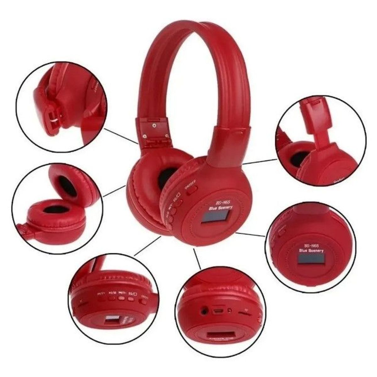 VIDIX - Audifonos Diadema N65 Bluetooth Radio Fm