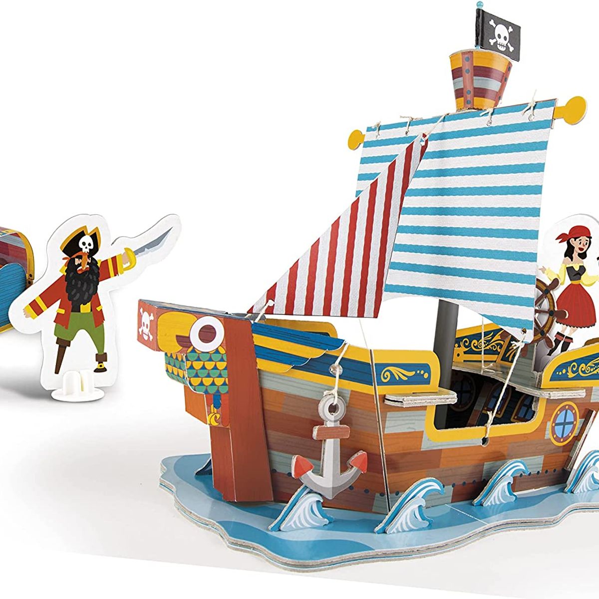CLEMENTONI - Set De Construcción El Barco Pirata Juego Para Niños Niñas