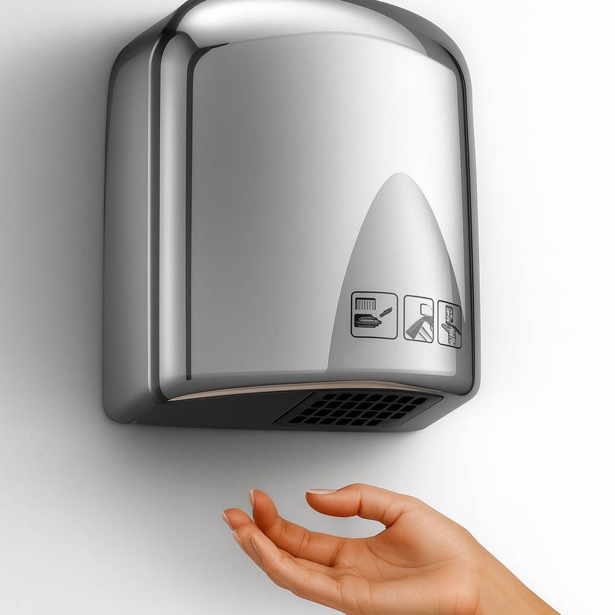 GENERICO - Secador Manos Automatico Institucional Acero ,1650w 110 V