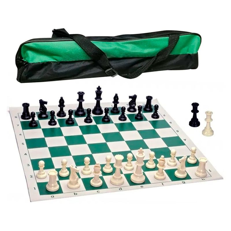 GENERICO - Tablero Ajedrez Profesional 51cm Enrollable Estuche Portable