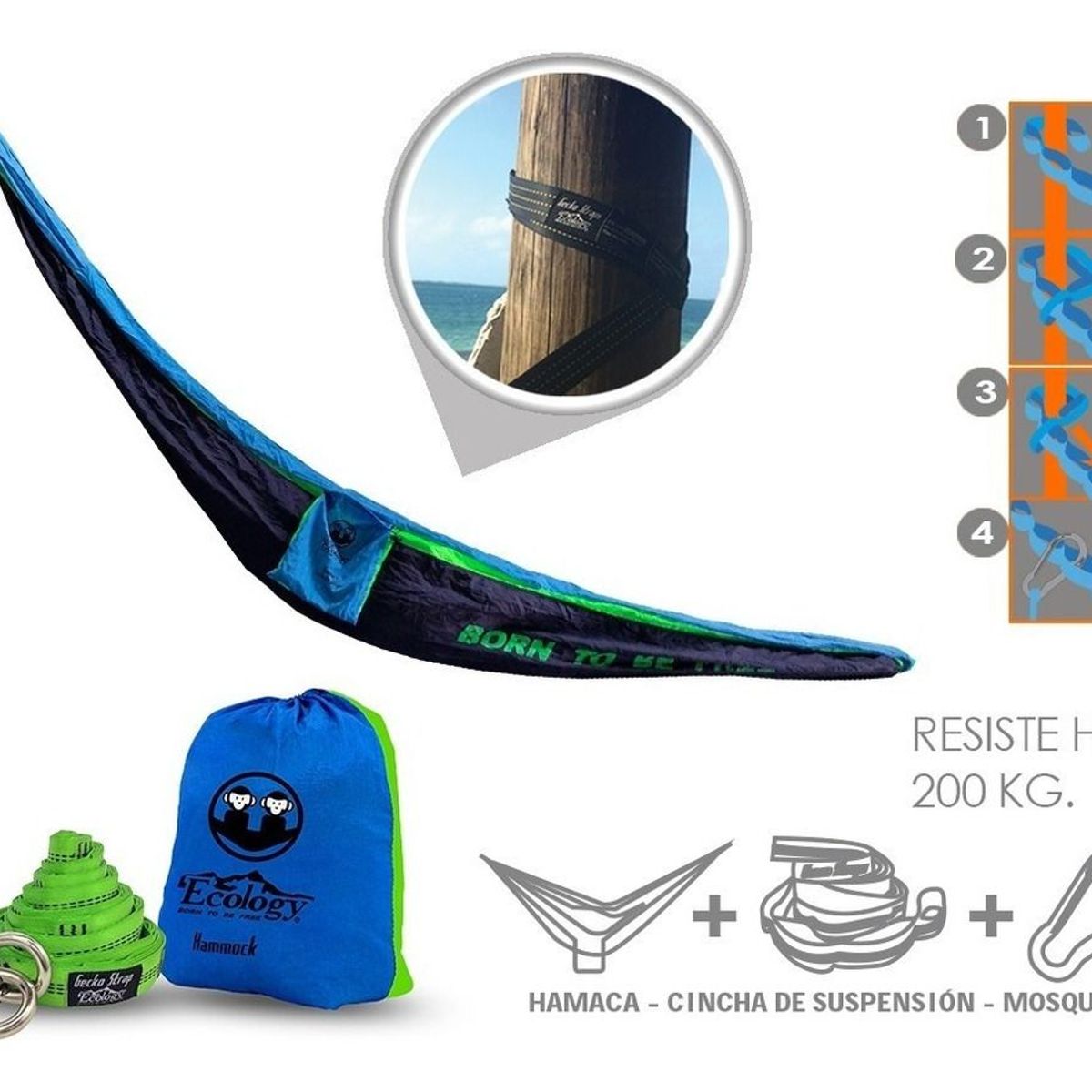 ECOLOGY - Hamacas Militares Para Acampar Camping, Playa, Finca Ecology