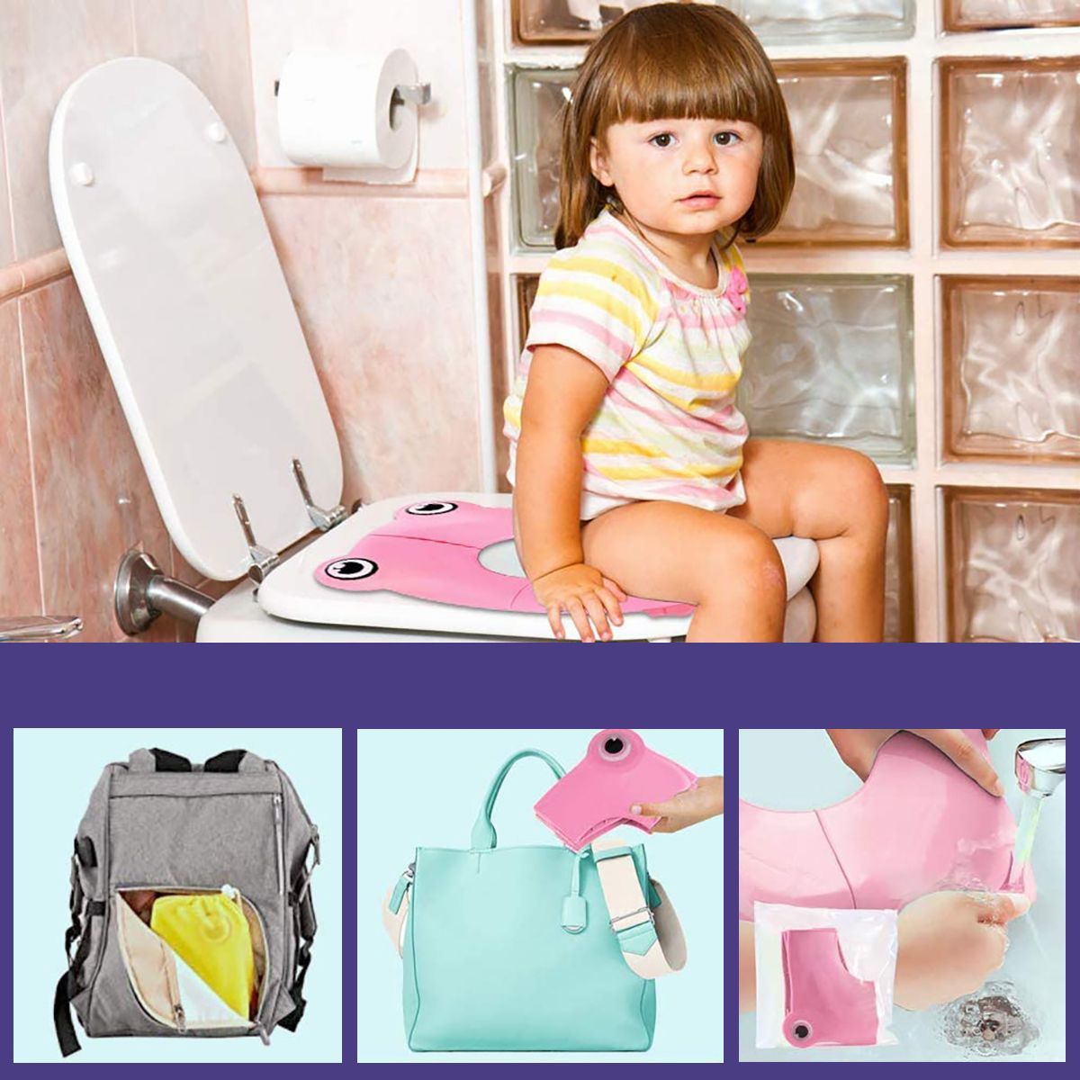 ENFANTASY - Reductor Protector Portátil Plegable Viajero Inodoro Baño