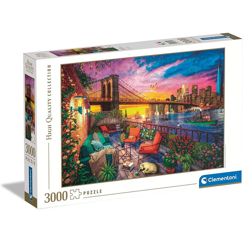 CLEMENTONI - Rompecabezas Adulto 3000 Piezas Manhattan New York Clementon