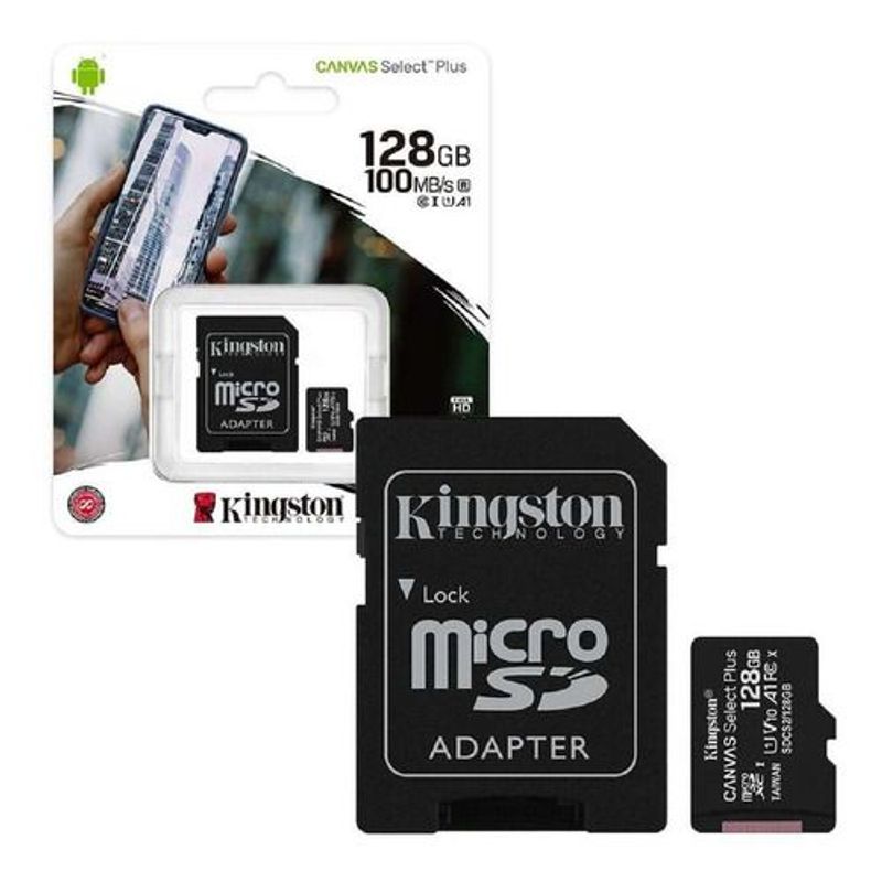 KINGSTON - MEMORIA MICRO SD KINGSTON CANVAS PLUS 128GB C10 A1 V10